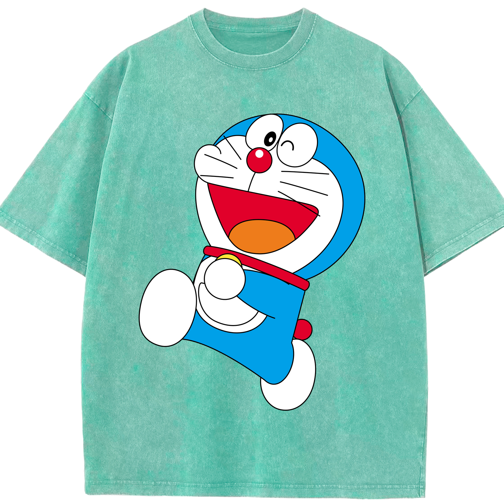 （画像用） ドラえもん Doraemon 綿100% ヴィンテージ風 半袖Tシャツ（フロントプリント）